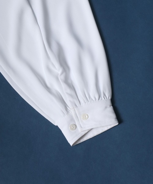 ANPAS(アンパス)の「Georgette Color Switching Design Oversized Balloon Sleeve Shirt/ジョーゼット 切り替え オーバーサイズ バルーンスリーブ シャツ(シャツ/ブラウス・メンズ・ホワイト系その他/ホワイト系その他2/ブラック系その他/ブラック系その他2・M/L)」の11枚目の写真