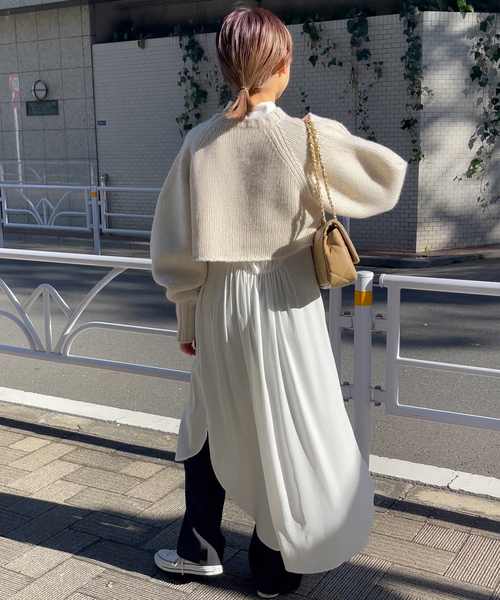 Spick & Span（スピックアンドスパン）の「サテンバックギャザーシャツ 