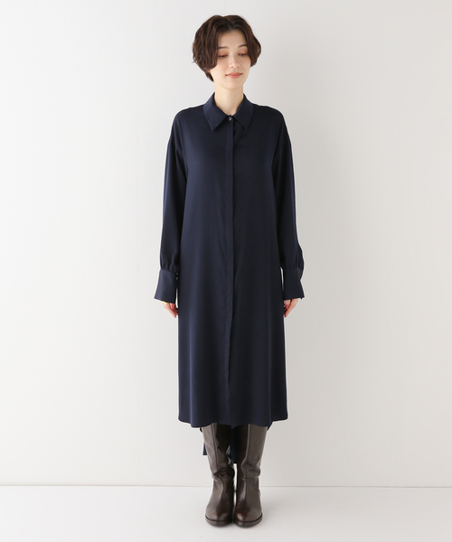 Spick & Span（スピックアンドスパン）の「サテンバックギャザーシャツ 