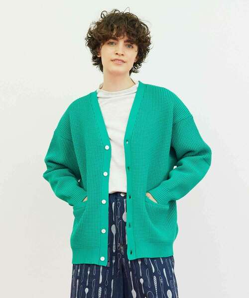 FRAPBOIS（フラボア）の「ガウンニット カーディガン（カーディガン/ボレロ・レディース・ブラウン/ピンク/グリーン・1/2）」の2枚目の写真