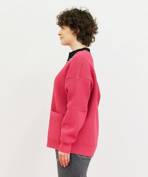 FRAPBOIS（フラボア）の「ガウンニット カーディガン（カーディガン/ボレロ・レディース・ブラウン/ピンク/グリーン・1/2）」の4枚目の写真