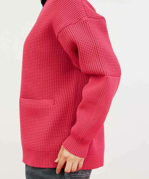 FRAPBOIS（フラボア）の「ガウンニット カーディガン（カーディガン/ボレロ・レディース・ブラウン/ピンク/グリーン・1/2）」の9枚目の写真