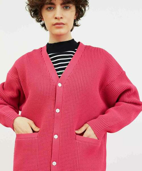 FRAPBOIS（フラボア）の「ガウンニット カーディガン（カーディガン/ボレロ・レディース・ブラウン/ピンク/グリーン・1/2）」の10枚目の写真