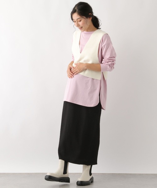 LEPSIM（レプシィム）の「マタニティ／シャーリングタイトスカート　178839（マタニティウェア/グッズ・レディース・ブラック/イエロー/アイボリー・FREE）」の15枚目の写真