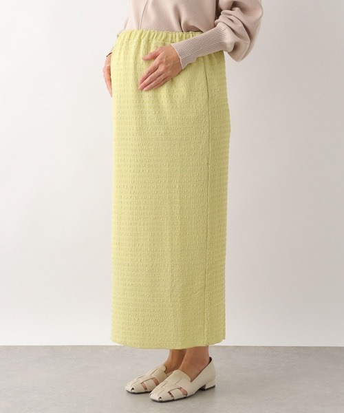 LEPSIM（レプシィム）の「マタニティ／シャーリングタイトスカート　178839（マタニティウェア/グッズ・レディース・ブラック/イエロー/アイボリー・FREE）」の8枚目の写真