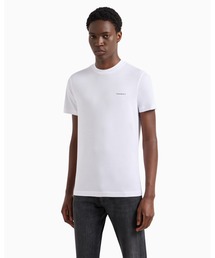 【エンポリオ アルマーニ】ASV Tシャツ リヨセル混紡ジャージー マイクロ ロゴレタリング