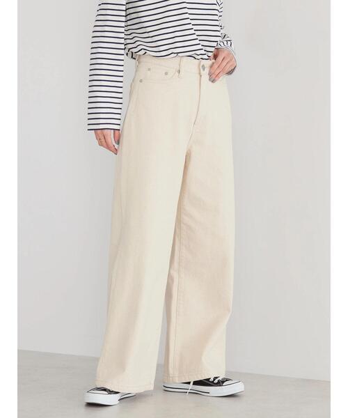 AMERICAN HOLIC(アメリカンホリック)の「ワイドデニム(デニムパンツ・レディース・ライトインディゴブルー/ナチュラル・L/M/S)」の1枚目の写真