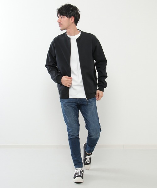 ikka（イッカ）の「テックストレッチジップカーディガン（カーディガン/ボレロ・メンズ・ブラック/スモークグレー/オリーブ・S/M/L/XL）」の4枚目の写真