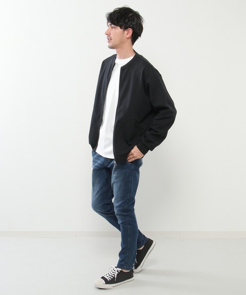 ikka（イッカ）の「テックストレッチジップカーディガン（カーディガン/ボレロ・メンズ・ブラック/スモークグレー/オリーブ・S/M/L/XL）」の5枚目の写真