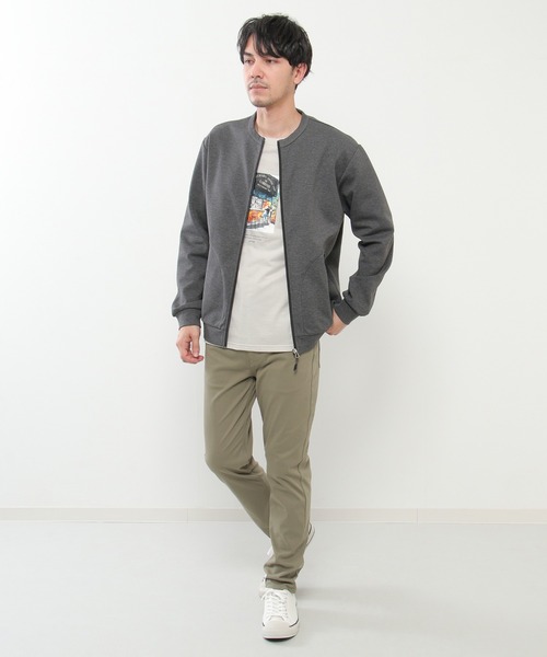 ikka（イッカ）の「テックストレッチジップカーディガン（カーディガン/ボレロ・メンズ・ブラック/スモークグレー/オリーブ・S/M/L/XL）」の6枚目の写真