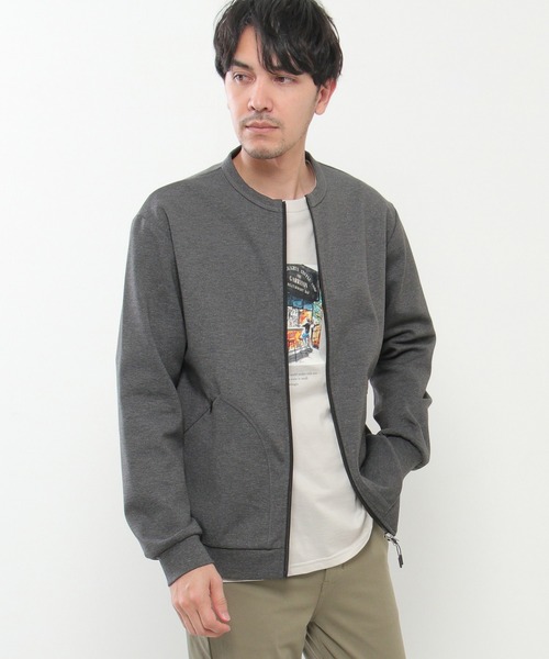 ikka（イッカ）の「テックストレッチジップカーディガン（カーディガン/ボレロ・メンズ・ブラック/スモークグレー/オリーブ・S/M/L/XL）」の8枚目の写真