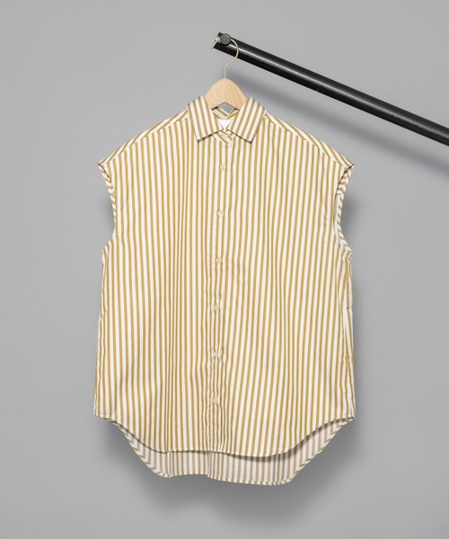 THE FLATS(ザフラッツ)の「【 THE FLATS / ザ フラッツ 】 N/S SHIRT / ノースリーブ シャツ(シャツ/ブラウス・レディース・ブラック/カーキ/レッド・FREE)」の3枚目の写真