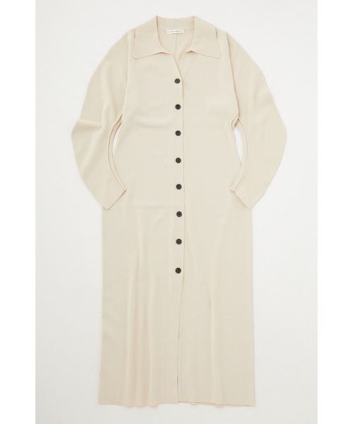 MOUSSY（マウジー）の「CURVE SLEEVE KNIT OP（ワンピース・レディース・ライトグリーン/キナリ/ダークネイビー・2/1）」の2枚目の写真