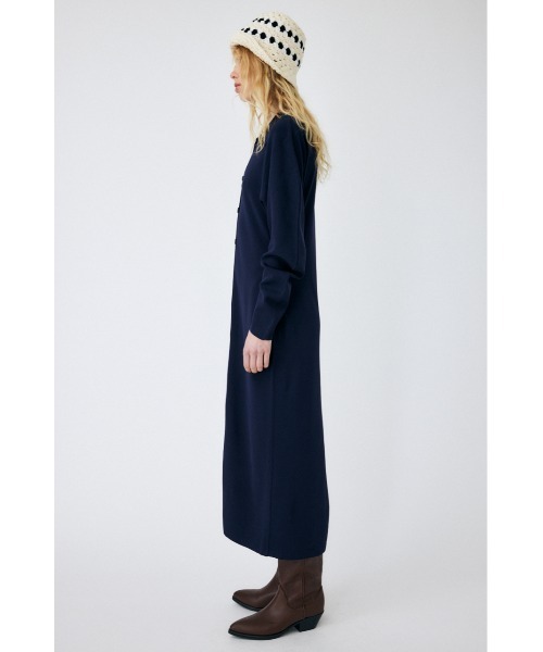 MOUSSY（マウジー）の「CURVE SLEEVE KNIT OP（ワンピース・レディース・ライトグリーン/キナリ/ダークネイビー・2/1）」の10枚目の写真