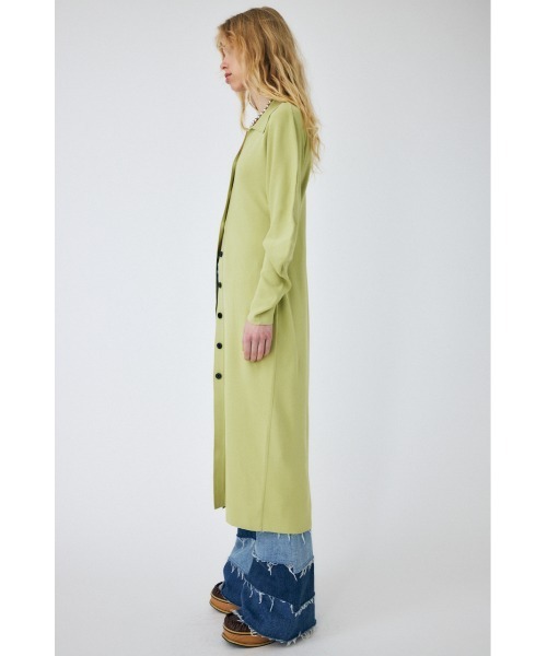 MOUSSY（マウジー）の「CURVE SLEEVE KNIT OP（ワンピース・レディース・ライトグリーン/キナリ/ダークネイビー・2/1）」の5枚目の写真