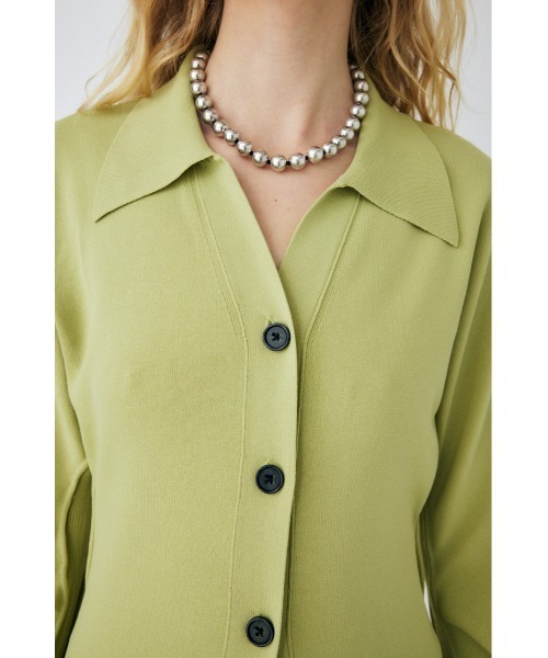 MOUSSY（マウジー）の「CURVE SLEEVE KNIT OP（ワンピース・レディース・ライトグリーン/キナリ/ダークネイビー・2/1）」の15枚目の写真