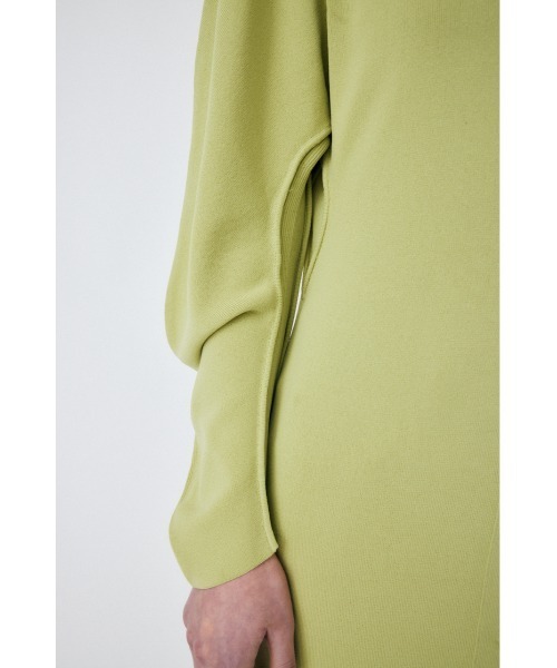 MOUSSY（マウジー）の「CURVE SLEEVE KNIT OP（ワンピース・レディース・ライトグリーン/キナリ/ダークネイビー・2/1）」の12枚目の写真