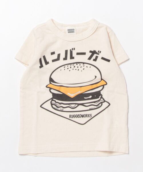 RUGGEDWORKS（ラゲッドワークス）の「【made in Japan】ごちそう半袖T(FASTFOOD)（Tシャツ/カットソー・キッズ・フレッシュイエロー/クリアグリーン/チェリーレッド/ライトイエロー/クリアレッド・140cm/120cm/90cm/110cm/100cm/130cm）」の3枚目の写真
