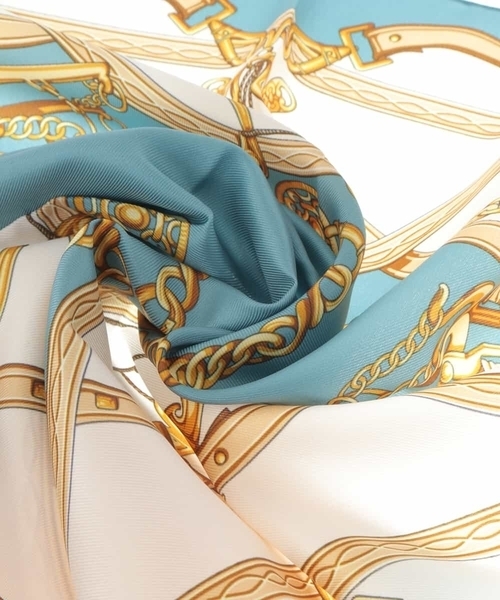 a.v.v（アーヴェヴェ）の「【バンダナ/スカーフ】ベルト柄スカーフ（バンダナ/スカーフ・レディース・ミント/ベージュ・38）」の13枚目の写真