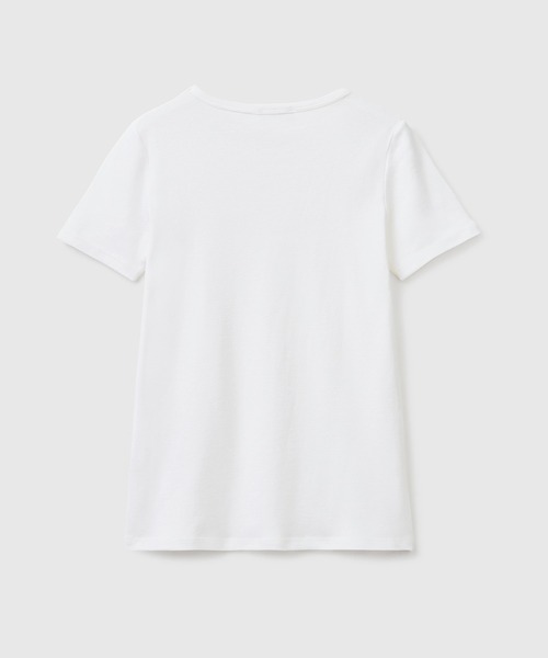 BENETTON (UNITED COLORS OF BENETTON)（ベネトンユナイテッドカラーズオブベネトン）の「ロゴクルーネック半袖Tシャツ・カットソー（Tシャツ/カットソー・レディース・ネイビー/ホワイト/ブラック・LARGE/X-SMALL/MEDIUM/SMALL/XX-SMALL）」の10枚目の写真