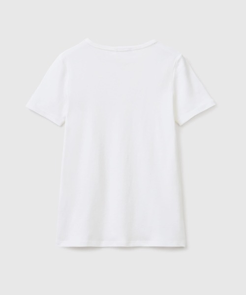 BENETTON (UNITED COLORS OF BENETTON)（ベネトンユナイテッドカラーズオブベネトン）の「ロゴクルーネック半袖Tシャツ・カットソー（Tシャツ/カットソー・レディース・ネイビー/ホワイト/ブラック・LARGE/X-SMALL/MEDIUM/SMALL/XX-SMALL）」の19枚目の写真