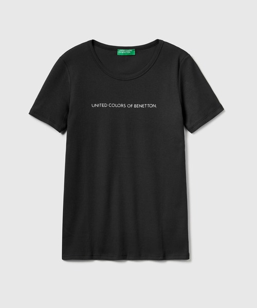 BENETTON (UNITED COLORS OF BENETTON)（ベネトンユナイテッドカラーズオブベネトン）の「ロゴクルーネック半袖Tシャツ・カットソー（Tシャツ/カットソー・レディース・ネイビー/ホワイト/ブラック・LARGE/X-SMALL/MEDIUM/SMALL/XX-SMALL）」の21枚目の写真