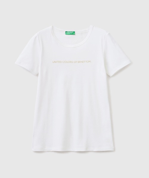 BENETTON (UNITED COLORS OF BENETTON)（ベネトンユナイテッドカラーズオブベネトン）の「ロゴクルーネック半袖Tシャツ・カットソー（Tシャツ/カットソー・レディース・ネイビー/ホワイト/ブラック・LARGE/X-SMALL/MEDIUM/SMALL/XX-SMALL）」の18枚目の写真