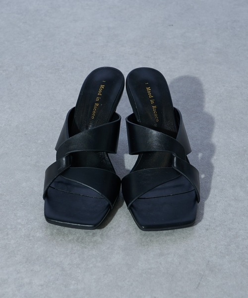 Lui's（ルイス）の「ツイストデザインミュール（サンダル・レディース・ブラック/ブラウン・23.5/24.5/23.5cm/24.5cm）」の7枚目の写真