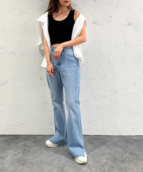 apres jour mignon（アプレジュールミニョン）の「カップ付きショートタンクトップ【ZOZOTOWN限定アイテム】（タンクトップ・レディース・ナチュラル/オフホワイト/ブラック・X-LARGE/フリー）」の11枚目の写真