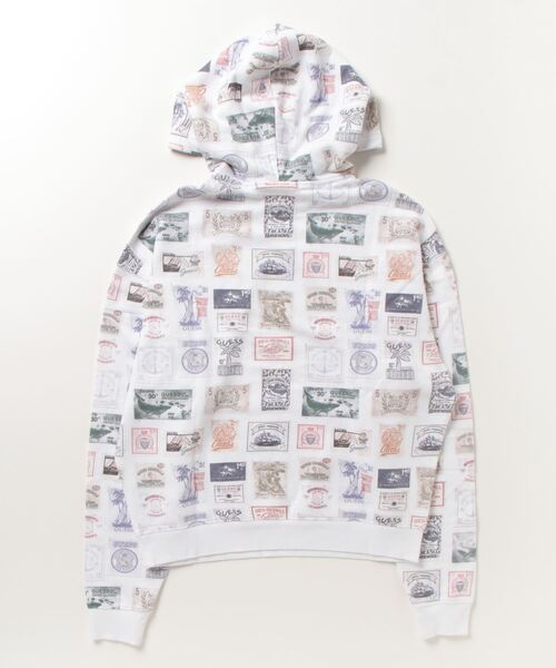 Guess(ゲス)の「GUESS Originals Eco Stamp Hoodie(パーカー・メンズ・ホワイト・MEDIUM/X-LARGE/SMALL/LARGE)」の6枚目の写真