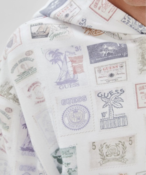 Guess(ゲス)の「GUESS Originals Eco Stamp Hoodie(パーカー・メンズ・ホワイト・MEDIUM/X-LARGE/SMALL/LARGE)」の4枚目の写真