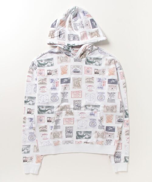 Guess(ゲス)の「GUESS Originals Eco Stamp Hoodie(パーカー・メンズ・ホワイト・MEDIUM/X-LARGE/SMALL/LARGE)」の5枚目の写真