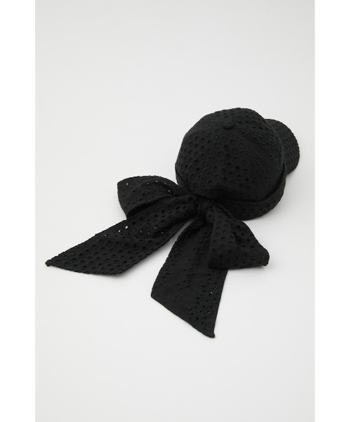 rienda（リエンダ）の「バックリボンサマーキャップ（キャップ・レディース・ホワイト/ブラック・FREE）」の4枚目の写真