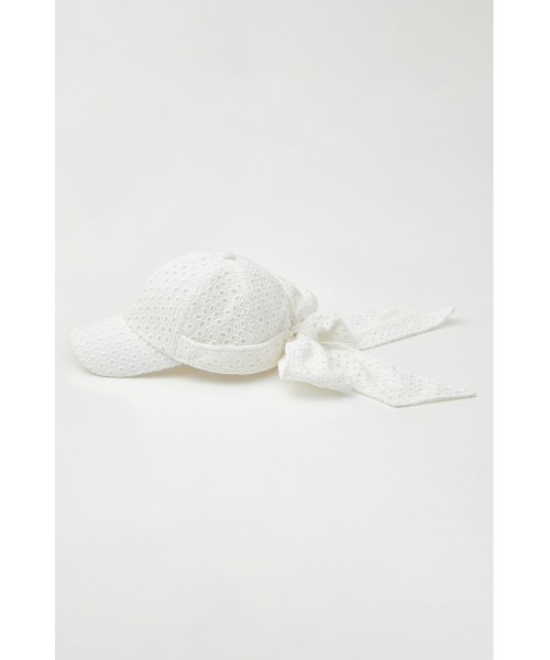 rienda（リエンダ）の「バックリボンサマーキャップ（キャップ・レディース・ホワイト/ブラック・FREE）」の9枚目の写真