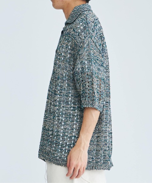 08sircus / cotton melange over size polo