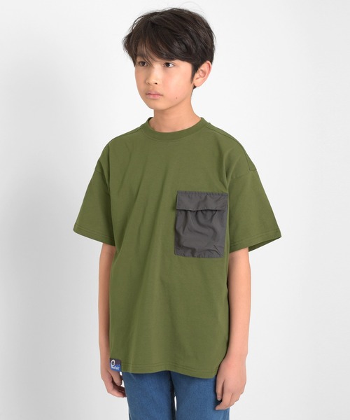 GLAZOS（グラソス）の「【Penfield】【接触冷感】フラップポケット半袖Tシャツ（Tシャツ/カットソー・キッズ・ブラック/カーキ/ロイヤルブルー・150cm/140cm/160cm/170cm）」の4枚目の写真