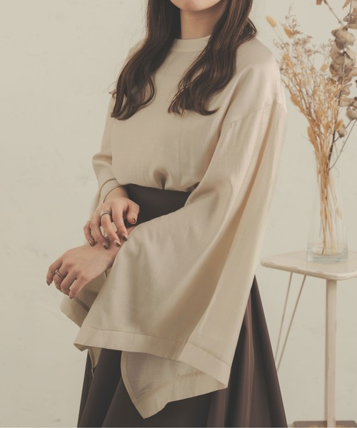 Ambre Neige(アンブルネージュ)の「2WAYシアーソデスリットブラウス/【WEB/EC限定商品】(シャツ/ブラウス・レディース・ライトベージュ/アイボリー/ピンク・FREE)」の22枚目の写真