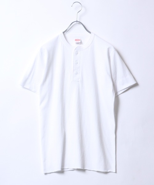 Healthknit（ヘルスニット）の「Healthknit（ヘルスニット）#906S ヘンリーネック製品染め半袖Tシャツ1P メンズ レディース/パックT（Tシャツ/カットソー・メンズ・グレー/チャコールグレー/ライトイエロー/サックスブルー/オリーブ/ブラック/ピンク/グリーン/ブラウン/レッド/ホワイト/サンドベージュ/ネイビー/イエロー/パープル・M/L/XL）」の16枚目の写真