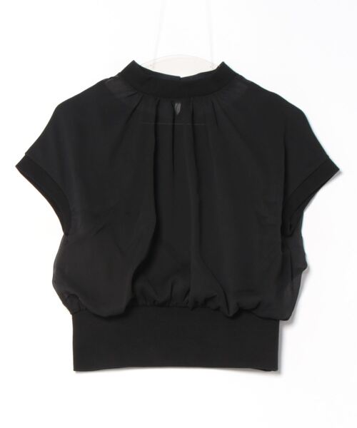 12Twelve Agenda（トゥエルブ　アジェンダ）の「プチハイネックインナー付ショート丈プルオーバー（Tシャツ/カットソー・レディース・オフホワイト/ピンクベージュ/ネイビー/ブルー/チャコールグレー/ブラック・M）」の3枚目の写真