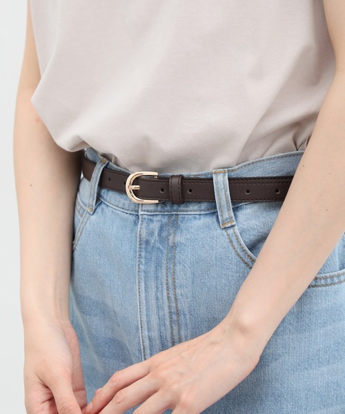 Honeys（ハニーズ）の「シンプルベルト（ベルト・レディース・ライトベージュ/ブラウン/ブラック/ブラック系その他2/ブラック系その他/ブラウン系その他/ブラック系その他4/ベージュ系その他/ブラック系その他3/ブラック系その他5/ブラウン系その他2/ダークブラウン/レオパード・FREE/M/S）」の8枚目の写真