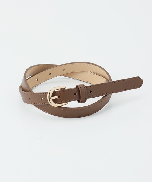 Honeys（ハニーズ）の「シンプルベルト（ベルト・レディース・ライトベージュ/ブラウン/ブラック/ブラック系その他2/ブラック系その他/ブラウン系その他/ブラック系その他4/ベージュ系その他/ブラック系その他3/ブラック系その他5/ブラウン系その他2/ダークブラウン/レオパード・FREE/M/S）」の9枚目の写真