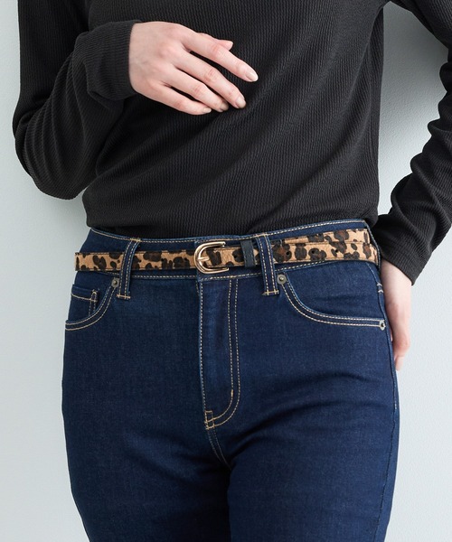 Honeys（ハニーズ）の「シンプルベルト（ベルト・レディース・ライトベージュ/ブラウン/ブラック/ブラック系その他2/ブラック系その他/ブラウン系その他/ブラック系その他4/ベージュ系その他/ブラック系その他3/ブラック系その他5/ブラウン系その他2/ダークブラウン/レオパード・FREE/M/S）」の13枚目の写真