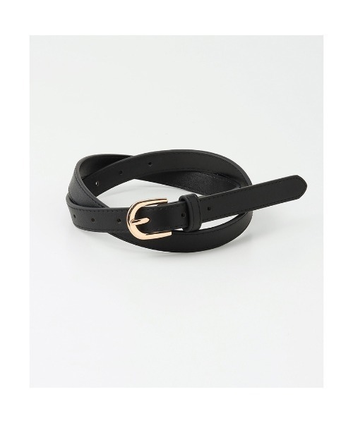 Honeys（ハニーズ）の「シンプルベルト（ベルト・レディース・ライトベージュ/ブラウン/ブラック/ブラック系その他2/ブラック系その他/ブラウン系その他/ブラック系その他4/ベージュ系その他/ブラック系その他3/ブラック系その他5/ブラウン系その他2/ダークブラウン/レオパード・FREE/M/S）」の2枚目の写真