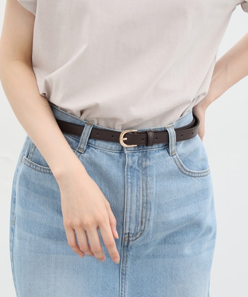 Honeys（ハニーズ）の「シンプルベルト（ベルト・レディース・ライトベージュ/ブラウン/ブラック/ブラック系その他2/ブラック系その他/ブラウン系その他/ブラック系その他4/ベージュ系その他/ブラック系その他3/ブラック系その他5/ブラウン系その他2/ダークブラウン/レオパード・FREE/M/S）」の19枚目の写真