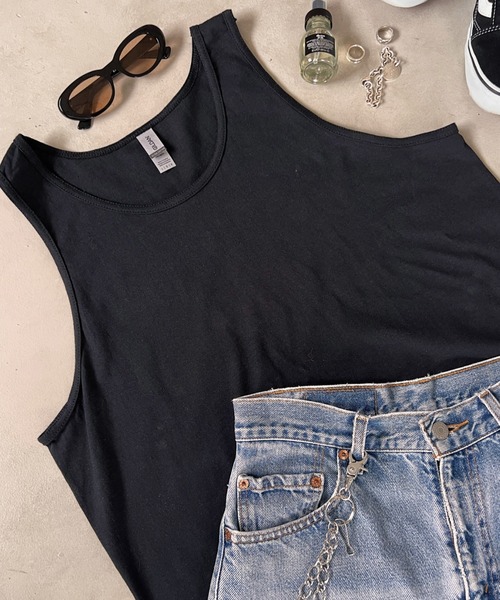 GILDAN(ギルダン)の「GILDAN(ギルダン)/ウルトラコットン100% オーバーサイズ タンクトップ 6Oz(オンス)(タンクトップ・メンズ・ホワイト/グレー/ネイビー/ブラック・S/M/L/XL)」の1枚目の写真