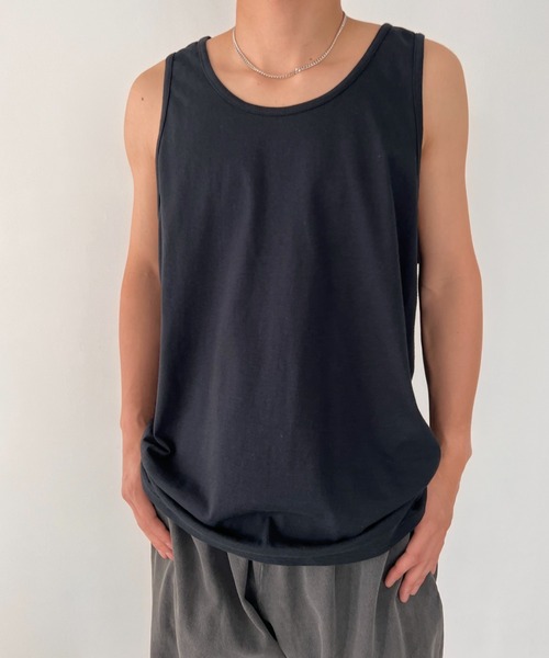 GILDAN(ギルダン)の「GILDAN(ギルダン)/ウルトラコットン100% オーバーサイズ タンクトップ 6Oz(オンス)(タンクトップ・メンズ・ホワイト/グレー/ネイビー/ブラック・S/M/L/XL)」の5枚目の写真