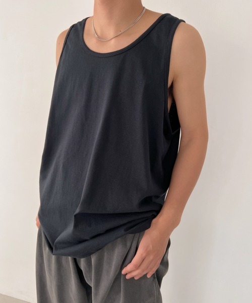 GILDAN(ギルダン)の「GILDAN(ギルダン)/ウルトラコットン100% オーバーサイズ タンクトップ 6Oz(オンス)(タンクトップ・メンズ・ホワイト/グレー/ネイビー/ブラック・S/M/L/XL)」の9枚目の写真