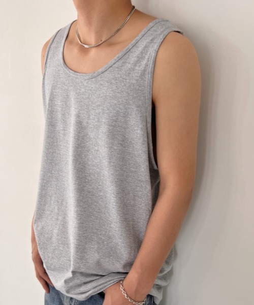 GILDAN(ギルダン)の「GILDAN(ギルダン)/ウルトラコットン100% オーバーサイズ タンクトップ 6Oz(オンス)(タンクトップ・メンズ・ホワイト/グレー/ネイビー/ブラック・S/M/L/XL)」の12枚目の写真