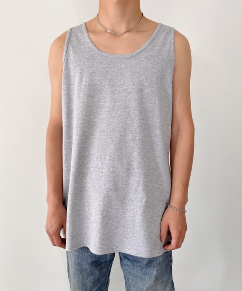 GILDAN(ギルダン)の「GILDAN(ギルダン)/ウルトラコットン100% オーバーサイズ タンクトップ 6Oz(オンス)(タンクトップ・メンズ・ホワイト/グレー/ネイビー/ブラック・S/M/L/XL)」の6枚目の写真