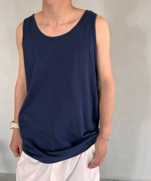 GILDAN(ギルダン)の「GILDAN(ギルダン)/ウルトラコットン100% オーバーサイズ タンクトップ 6Oz(オンス)(タンクトップ・メンズ・ホワイト/グレー/ネイビー/ブラック・S/M/L/XL)」の7枚目の写真